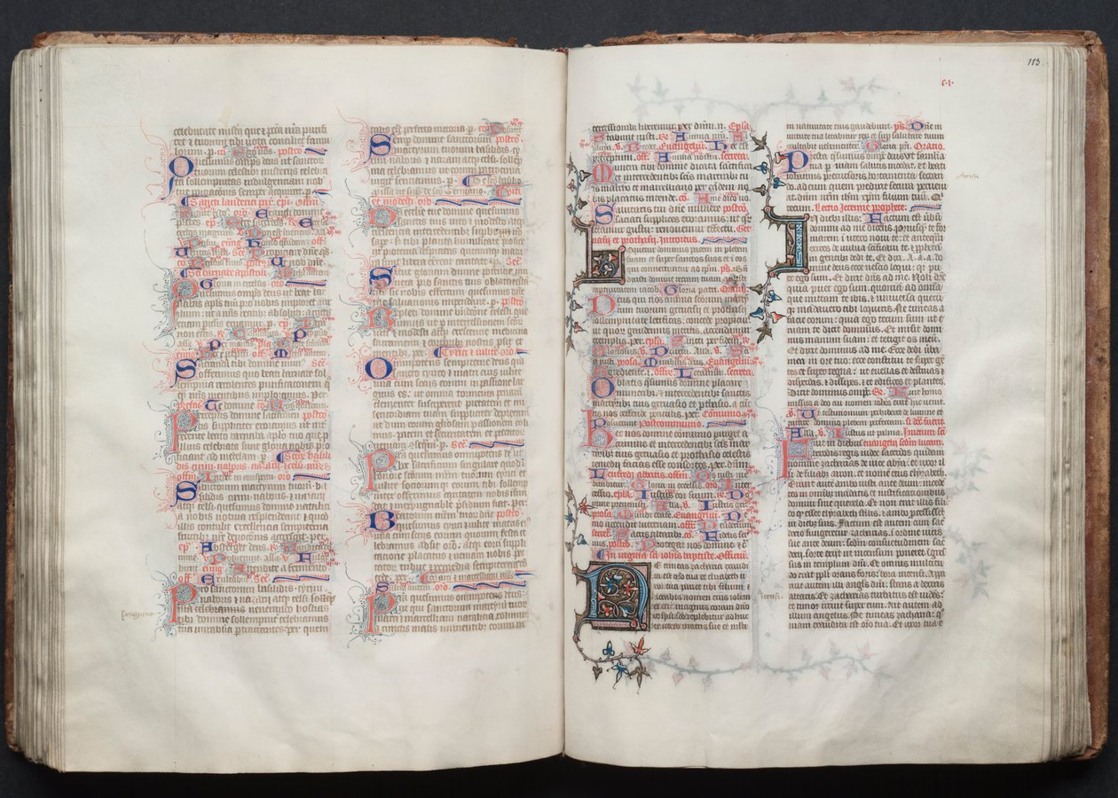 Gotha Missal: Fol. 113r, Metin, c. 1375. by Master of the Boqueteaux