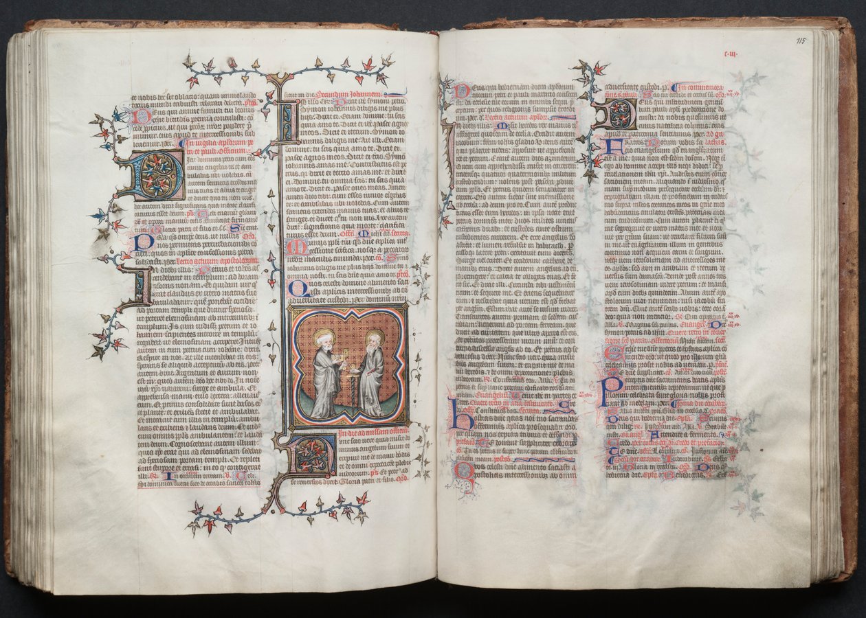 Gotha Missal: Fol. 115r, Metin, c. 1375. by Master of the Boqueteaux