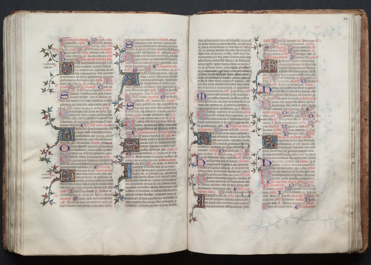 Gotha Missal: Fol. 122r, Metin, c. 1375. by Master of the Boqueteaux