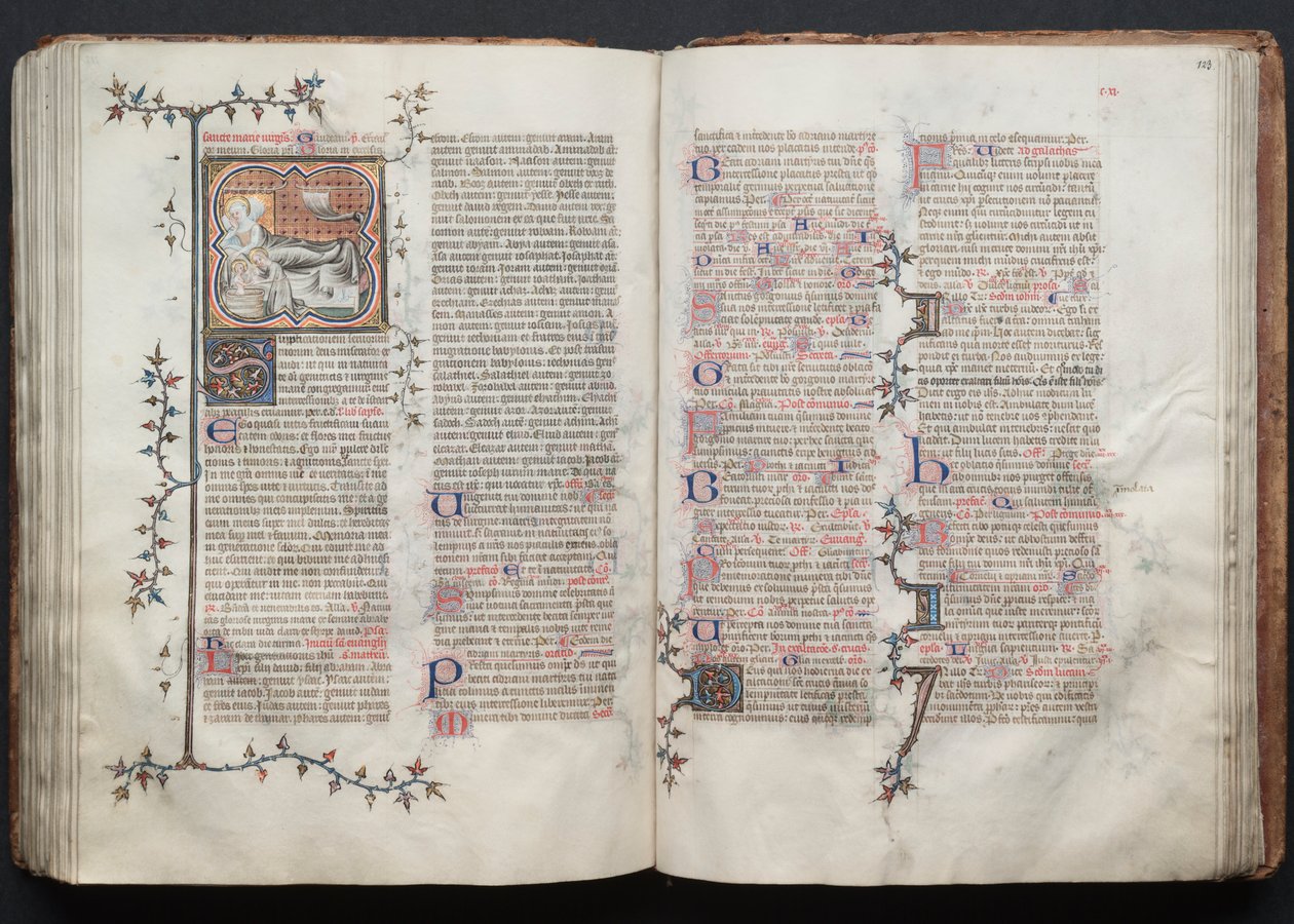 Gotha Missal: Fol. 123r, Metin, c. 1375. by Master of the Boqueteaux