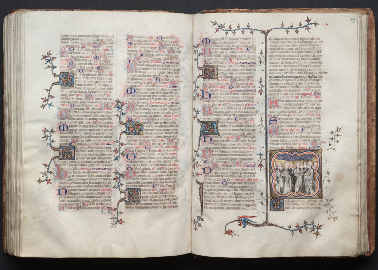 Gotha Missal: Fol. 126v, Metin, c. 1375. by Master of the Boqueteaux