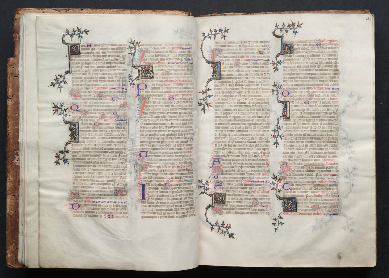 Gotha Missal: Fol. 12v, Metin, c. 1375. by Master of the Boqueteaux