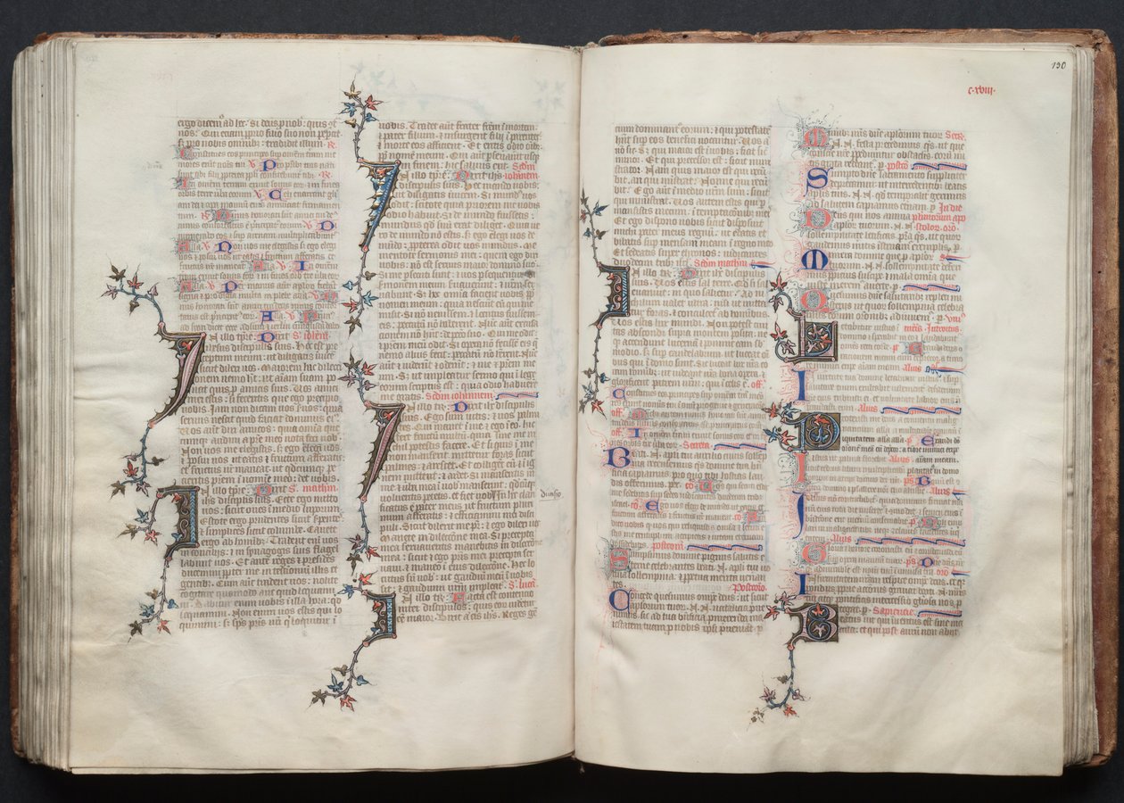 Gotha Missal: Fol. 130r, Metin, c. 1375. by Master of the Boqueteaux