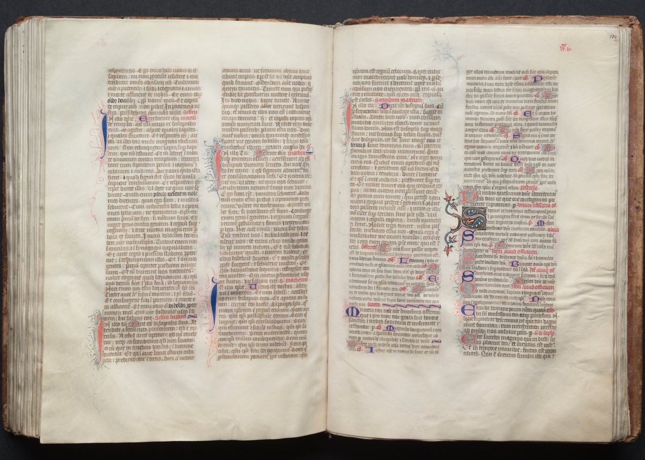 Gotha Missal: Fol. 133v, Metin, c. 1375. by Master of the Boqueteaux
