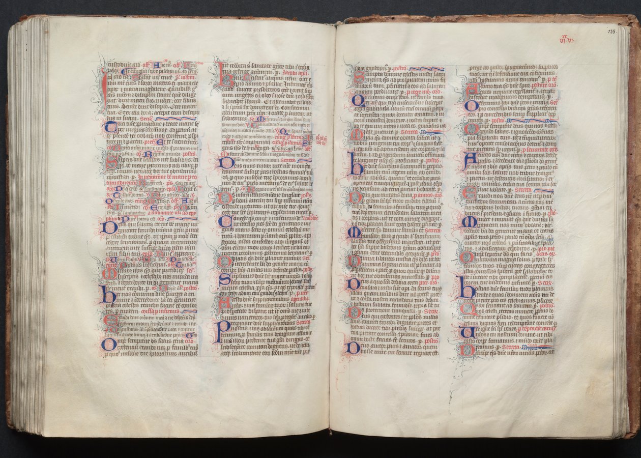 Gotha Missal: Fol. 137v, Metin, c. 1375. by Master of the Boqueteaux