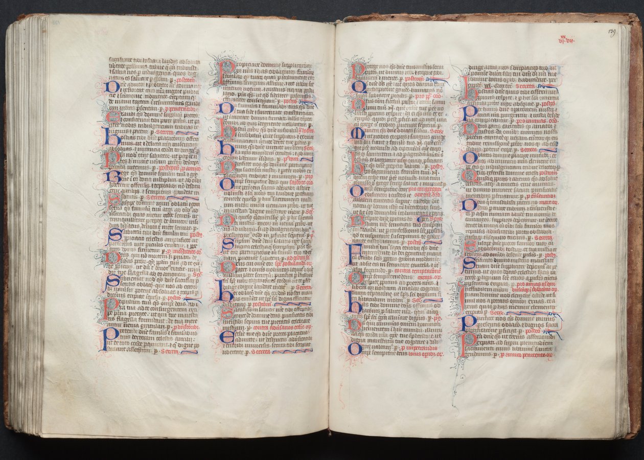Gotha Missal: Fol. 138v, Metin, c. 1375. by Master of the Boqueteaux