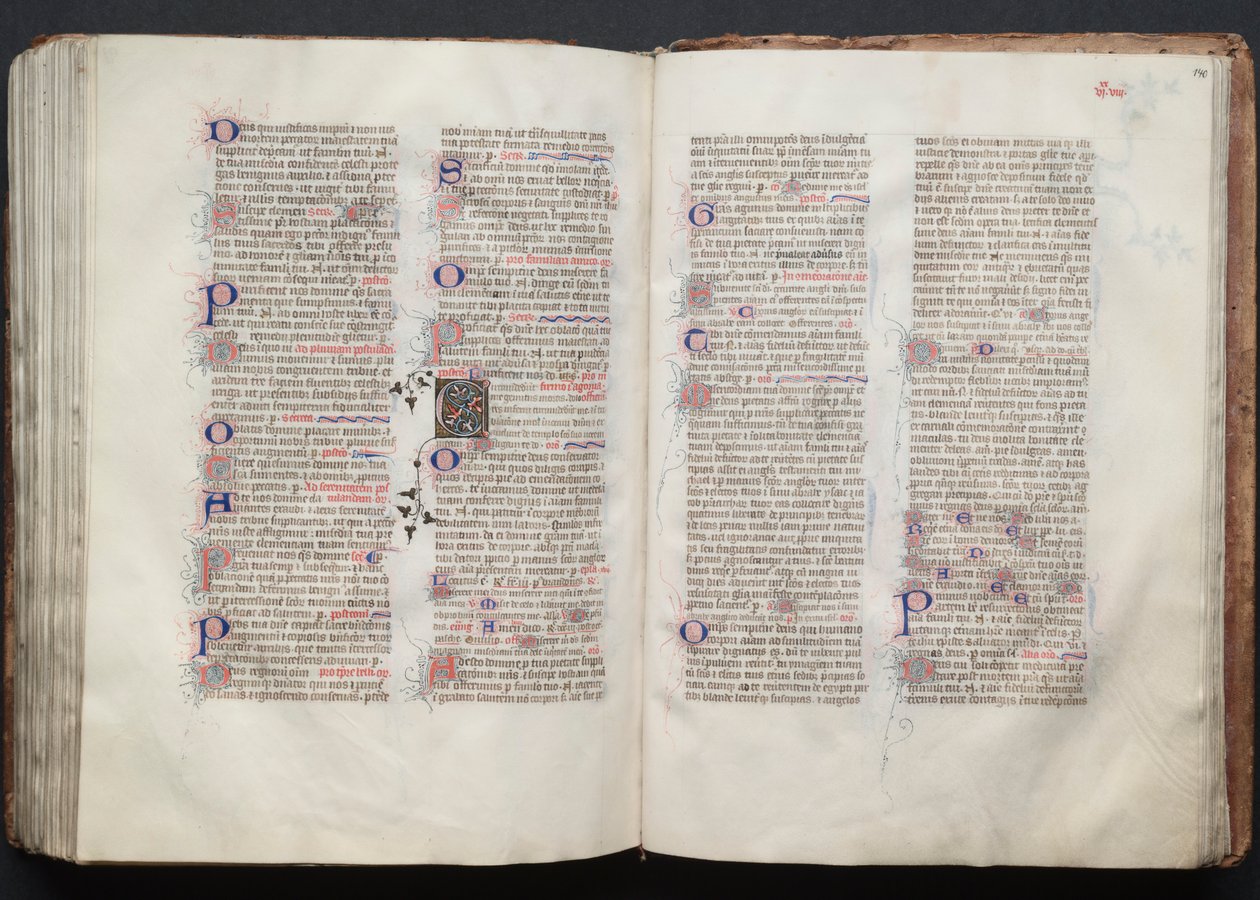 Gotha Missal: Fol. 140r, Metin, c. 1375. by Master of the Boqueteaux