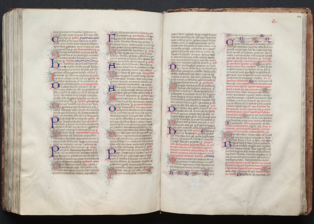 Gotha Missal: Fol. 141v, Metin, c. 1375. by Master of the Boqueteaux