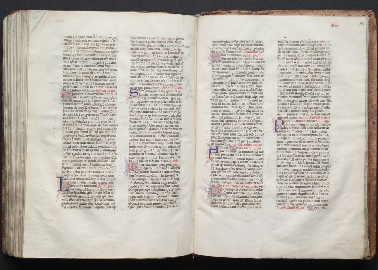 Gotha Missal: Fol. 145vr, Metin, c. 1375. by Master of the Boqueteaux