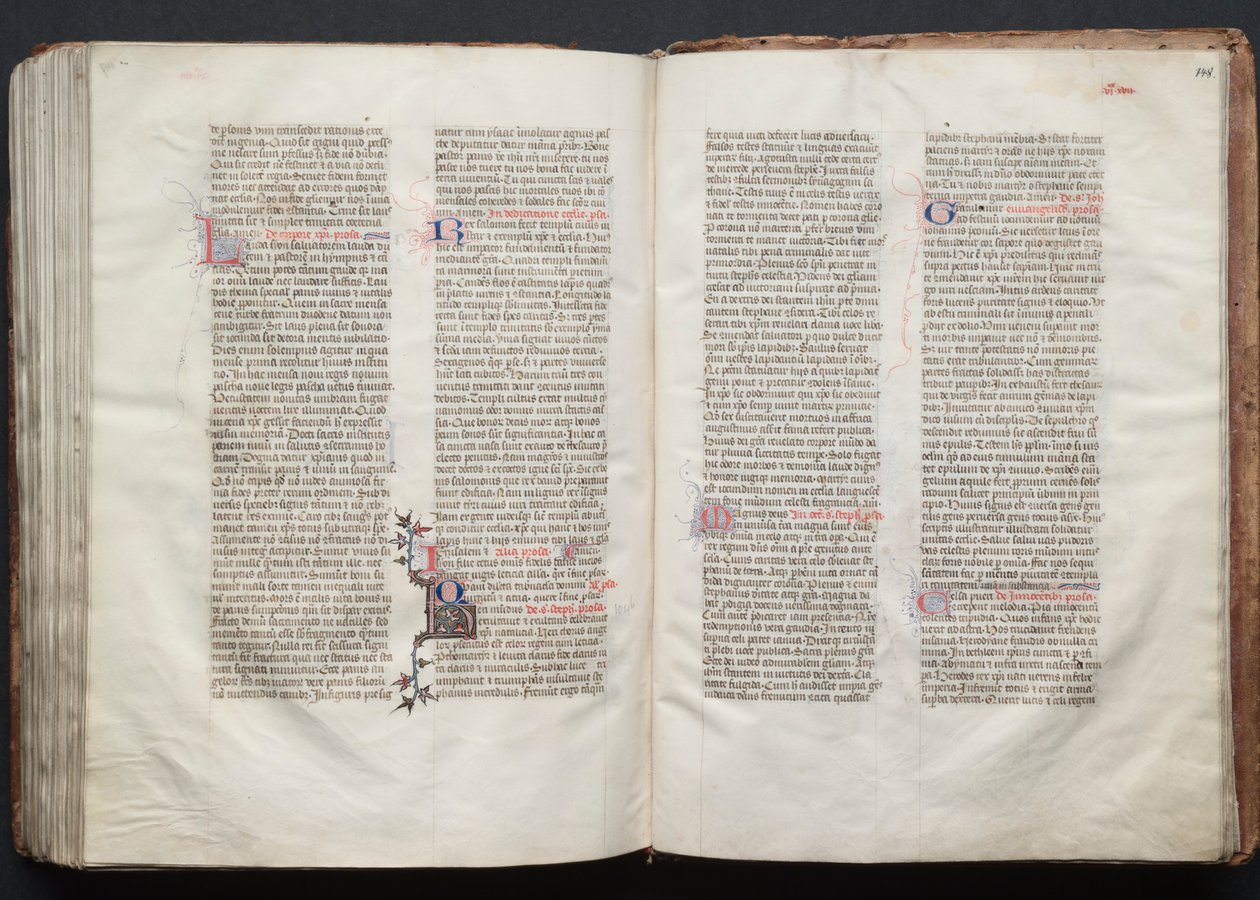 Gotha Missal: Fol. 147v, Metin, c. 1375. by Master of the Boqueteaux