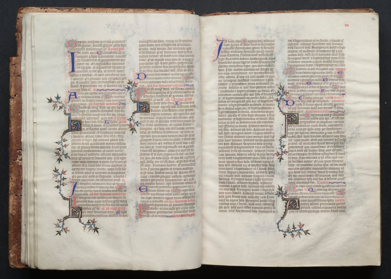 Gotha Missal: Fol. 14r, Metin, c. 1375. by Master of the Boqueteaux