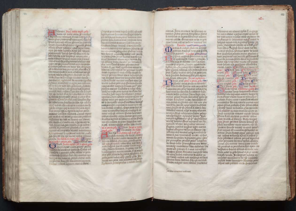 Gotha Missal: Fol. 152r, Metin, c. 1375. by Master of the Boqueteaux