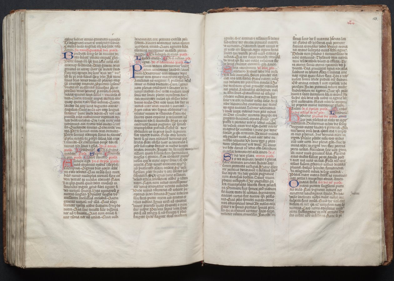 Gotha Missal: Fol. 152v, Metin, c. 1375. by Master of the Boqueteaux
