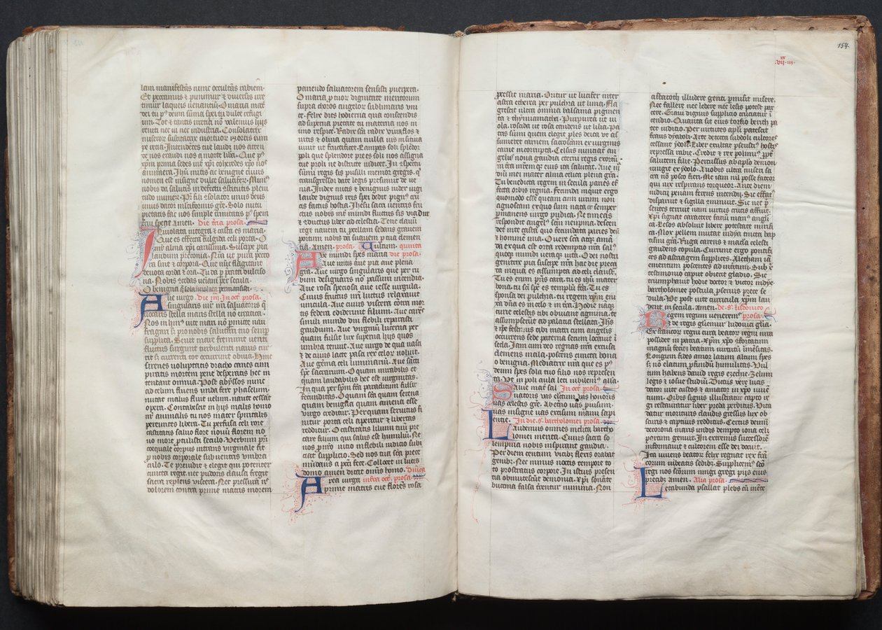 Gotha Missal: Fol. 154r, Metin, c. 1375. by Master of the Boqueteaux