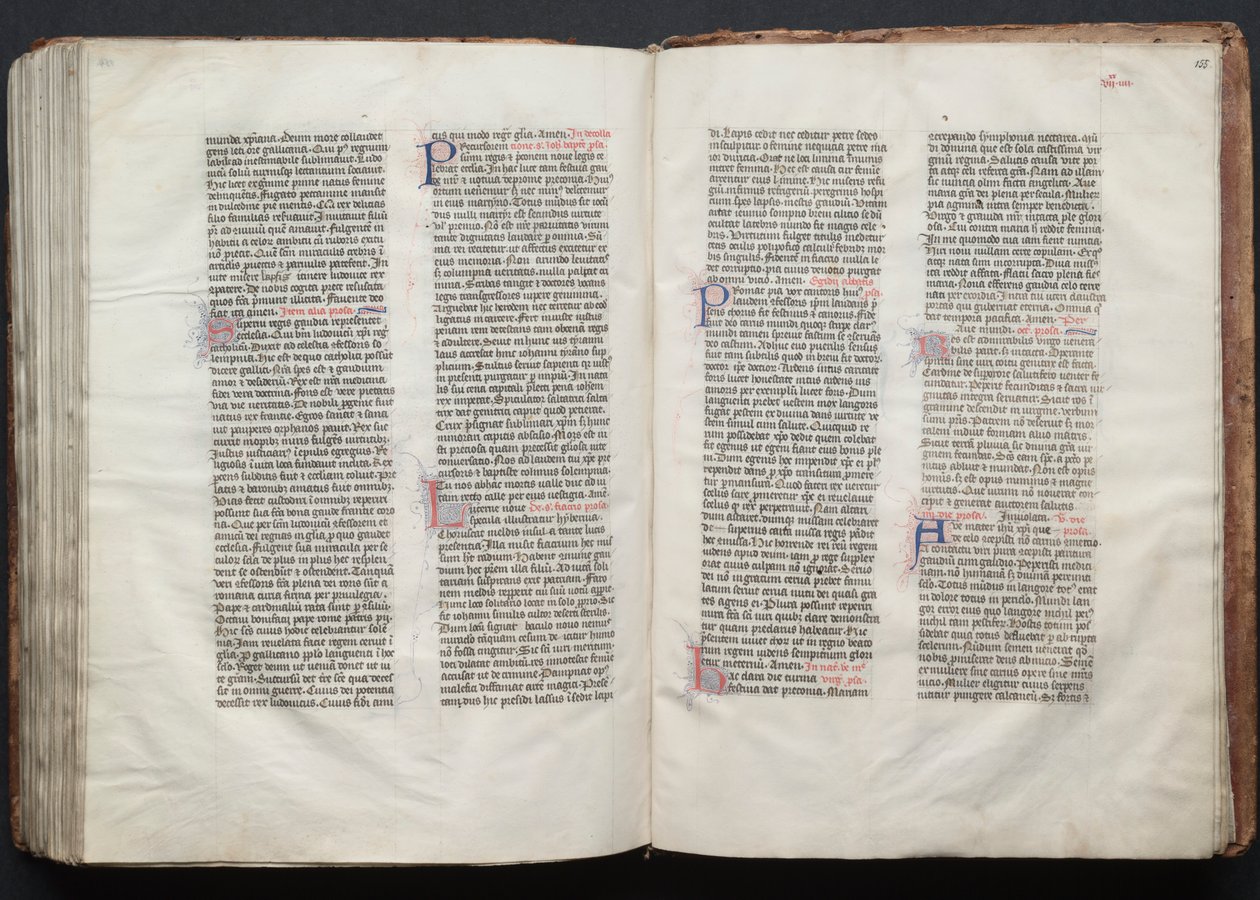 Gotha Missal: Fol. 154v, Metin, c. 1375. by Master of the Boqueteaux