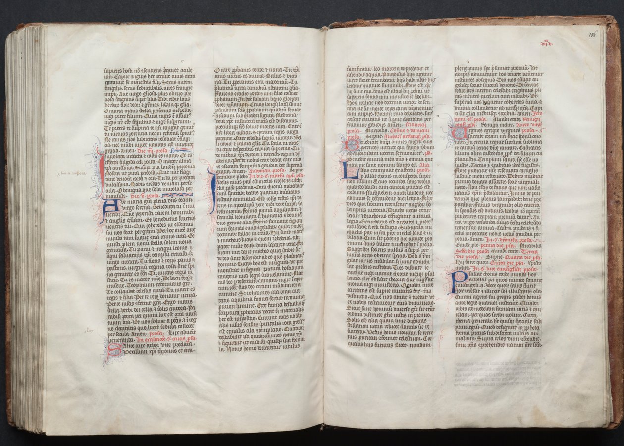 Gotha Missal: Fol. 156r, Metin, c. 1375. by Master of the Boqueteaux