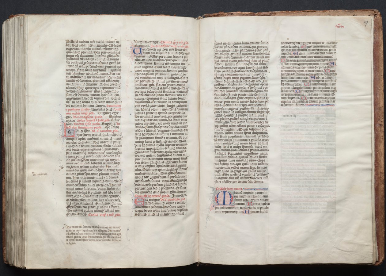 Gotha Missal: Fol. 156v, Metin, c. 1375. by Master of the Boqueteaux