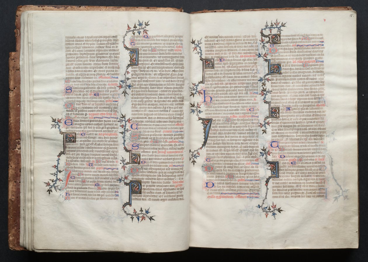 Gotha Missal: Fol. 15r, Metin, c. 1375. by Master of the Boqueteaux