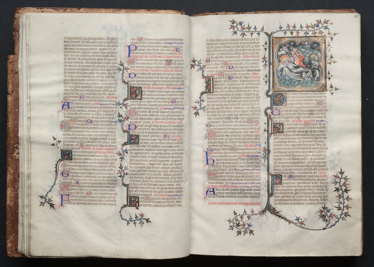 Gotha Missal: Fol. 15v, Metin, c. 1375. by Master of the Boqueteaux