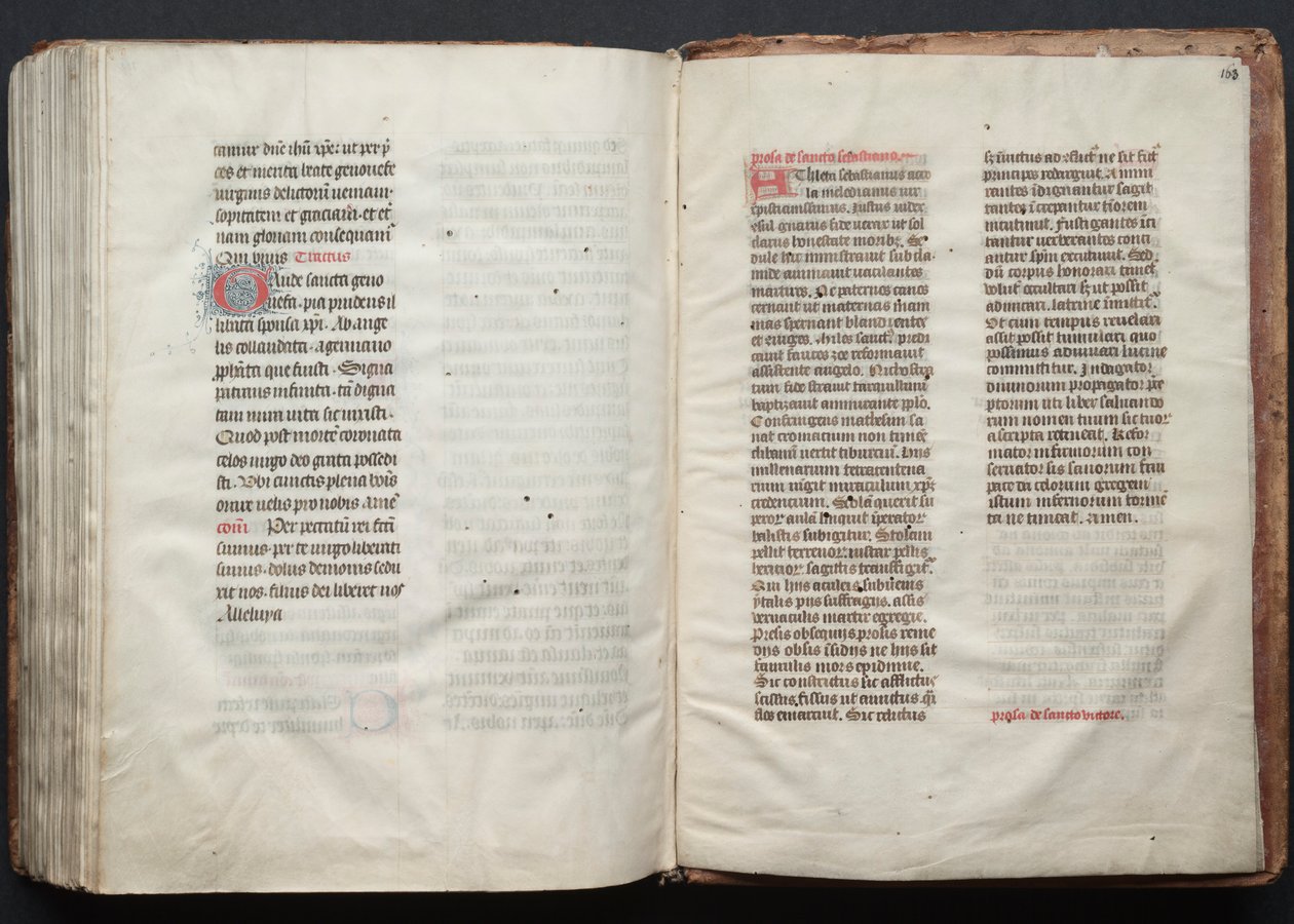 Gotha Missal: Fol. 162v, Metin, c. 1375. by Master of the Boqueteaux