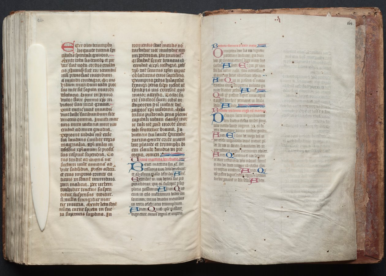 Gotha Missal: Fol. 163v, Metin, c. 1375. by Master of the Boqueteaux