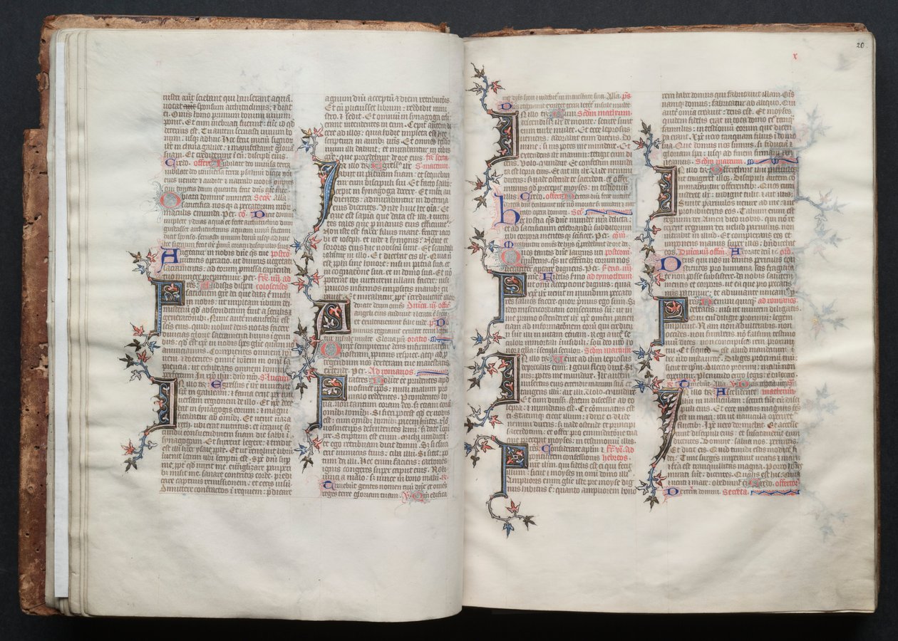 Gotha Missal: Fol. 20r, Metin, c. 1375. by Master of the Boqueteaux