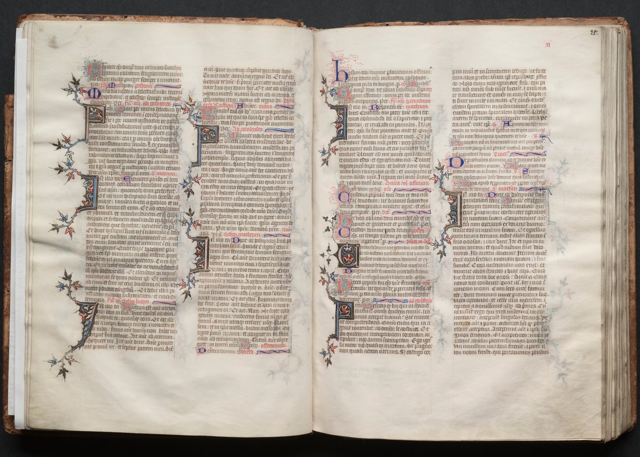 Gotha Missal: Fol. 20v, Metin, c. 1375. by Master of the Boqueteaux