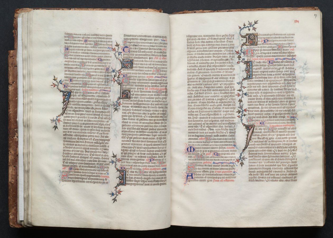 Gotha Missal: Fol. 27r, Metin, c. 1375. by Master of the Boqueteaux