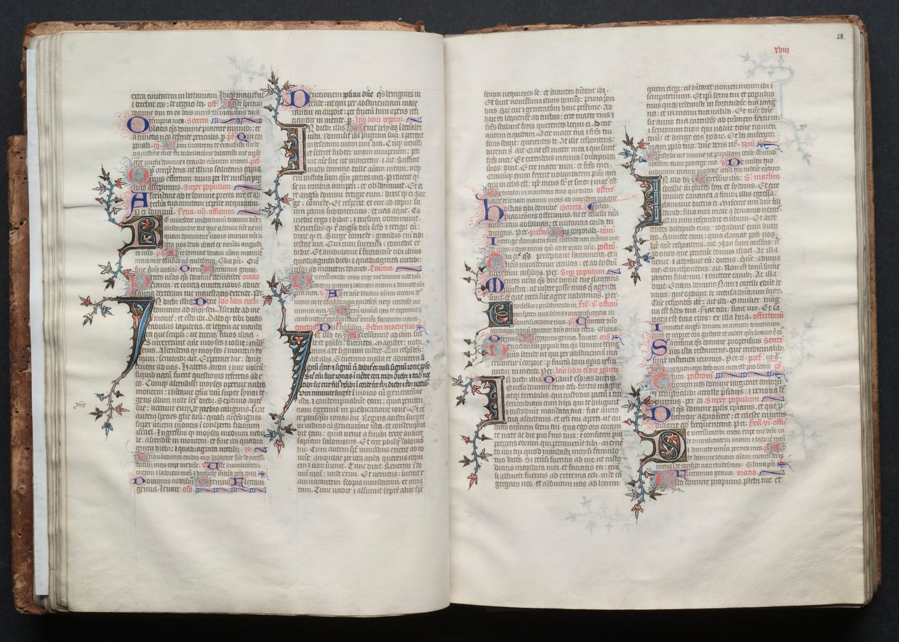 Gotha Missal: Fol. 27v, Metin, c. 1375. by Master of the Boqueteaux