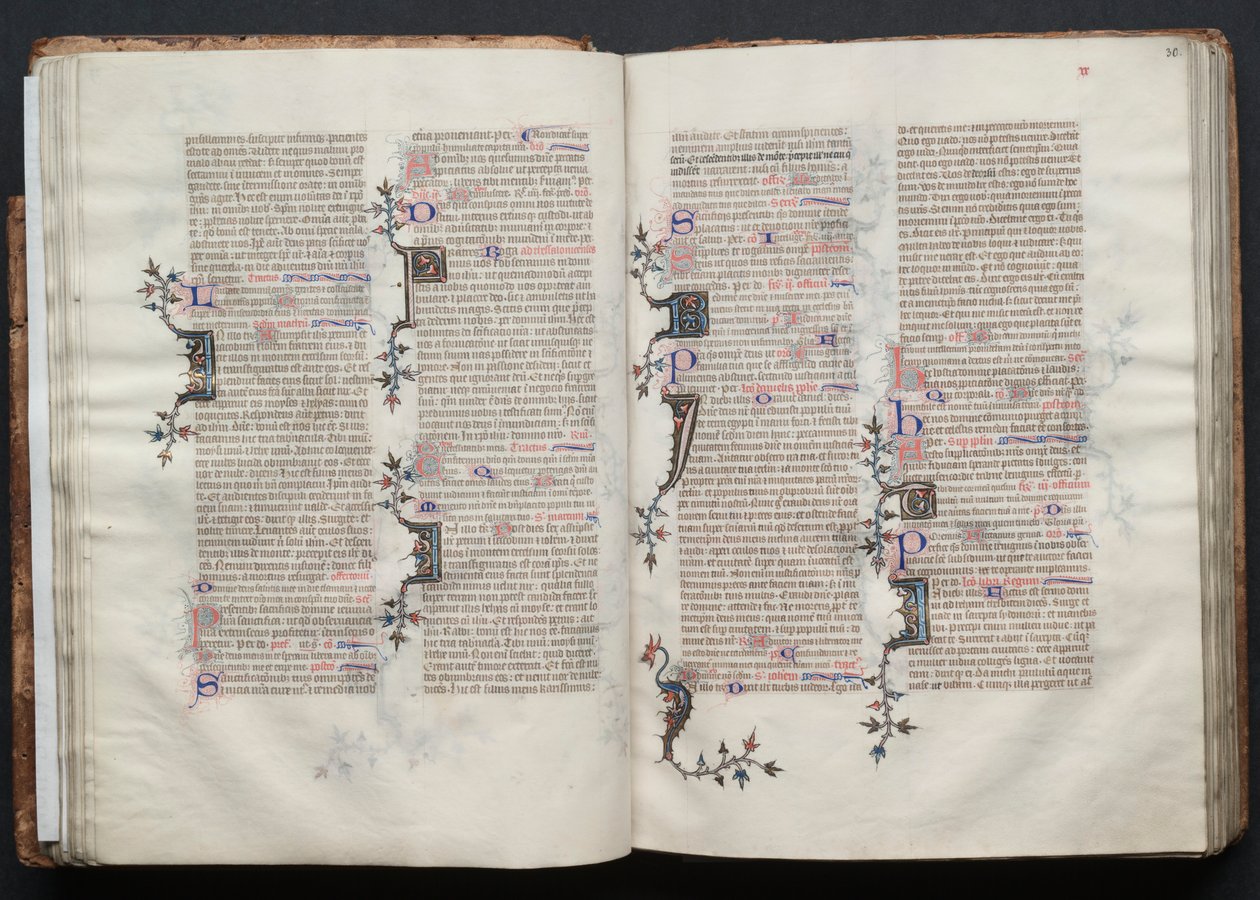 Gotha Missal: Fol. 29v, Metin, c. 1375. by Master of the Boqueteaux
