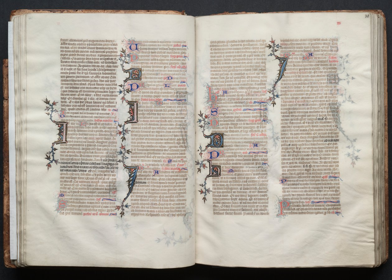 Gotha Missal: Fol. 30v, Metin, c. 1375. by Master of the Boqueteaux