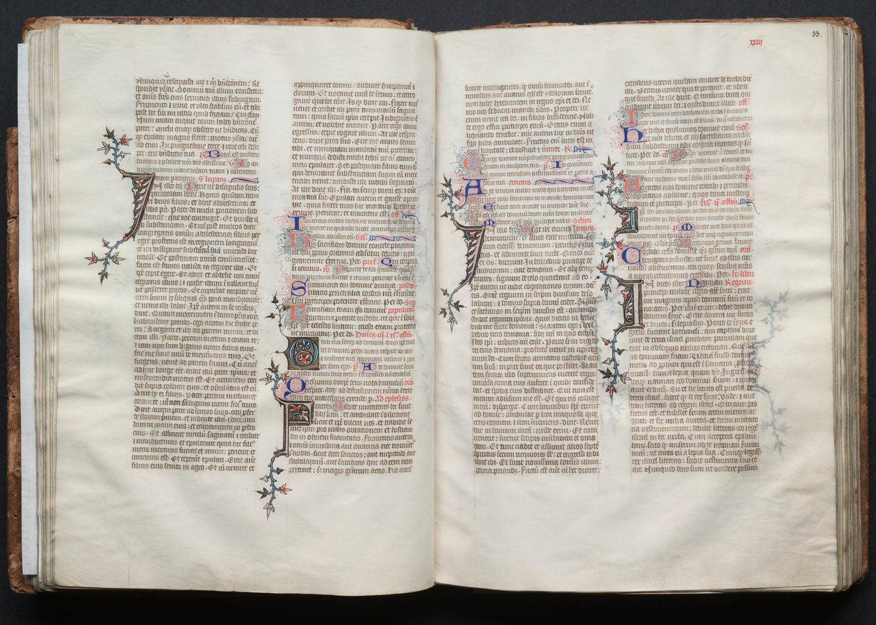 Gotha Missal: Fol. 33r, Metin, c. 1375. by Master of the Boqueteaux
