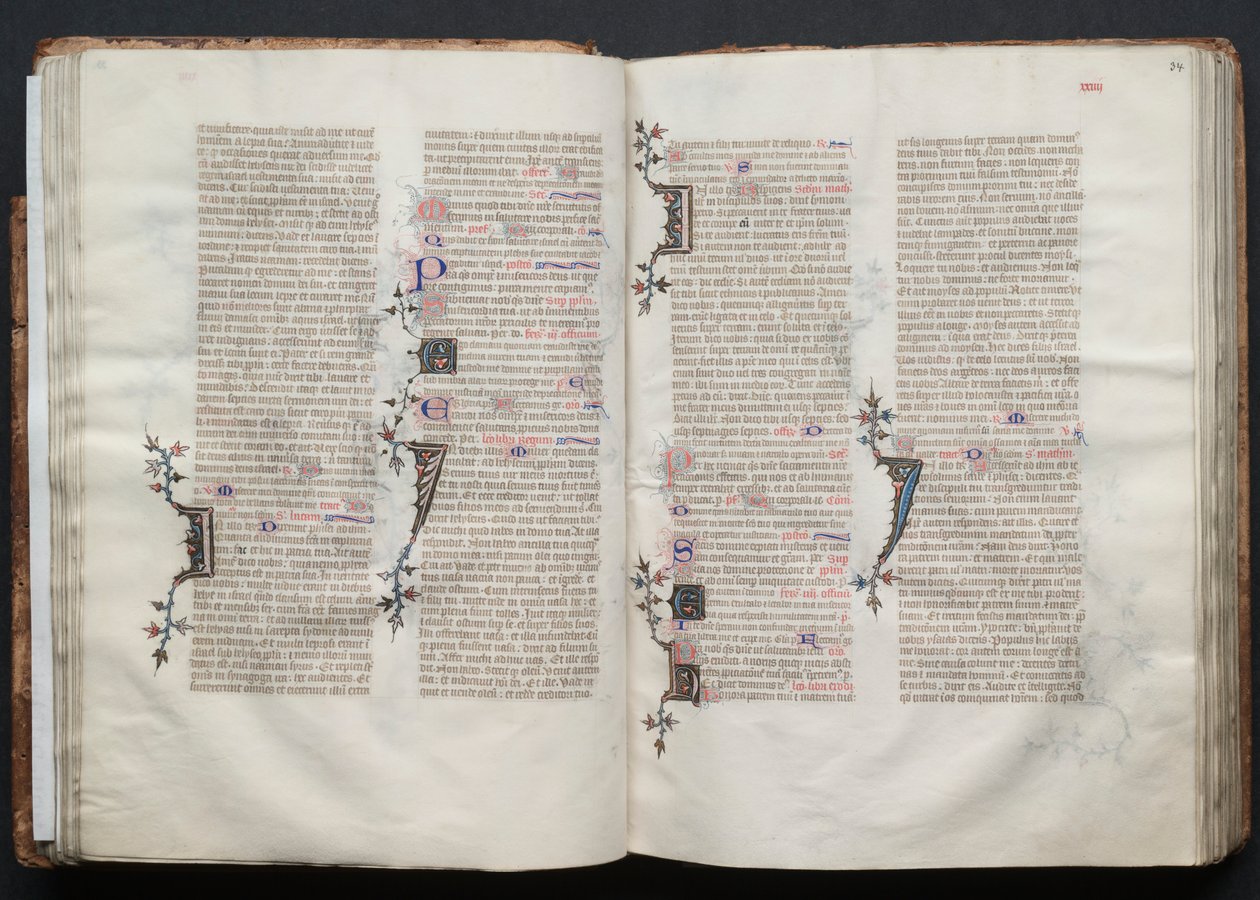 Gotha Missal: Fol. 34r, Metin, c. 1375. by Master of the Boqueteaux