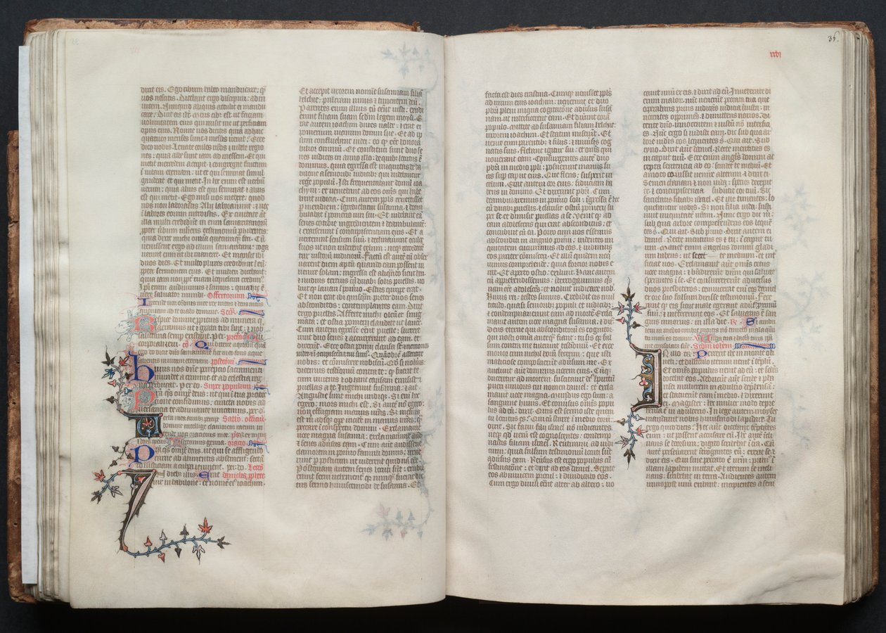 Gotha Missal: Fol. 35v, Metin, c. 1375. by Master of the Boqueteaux