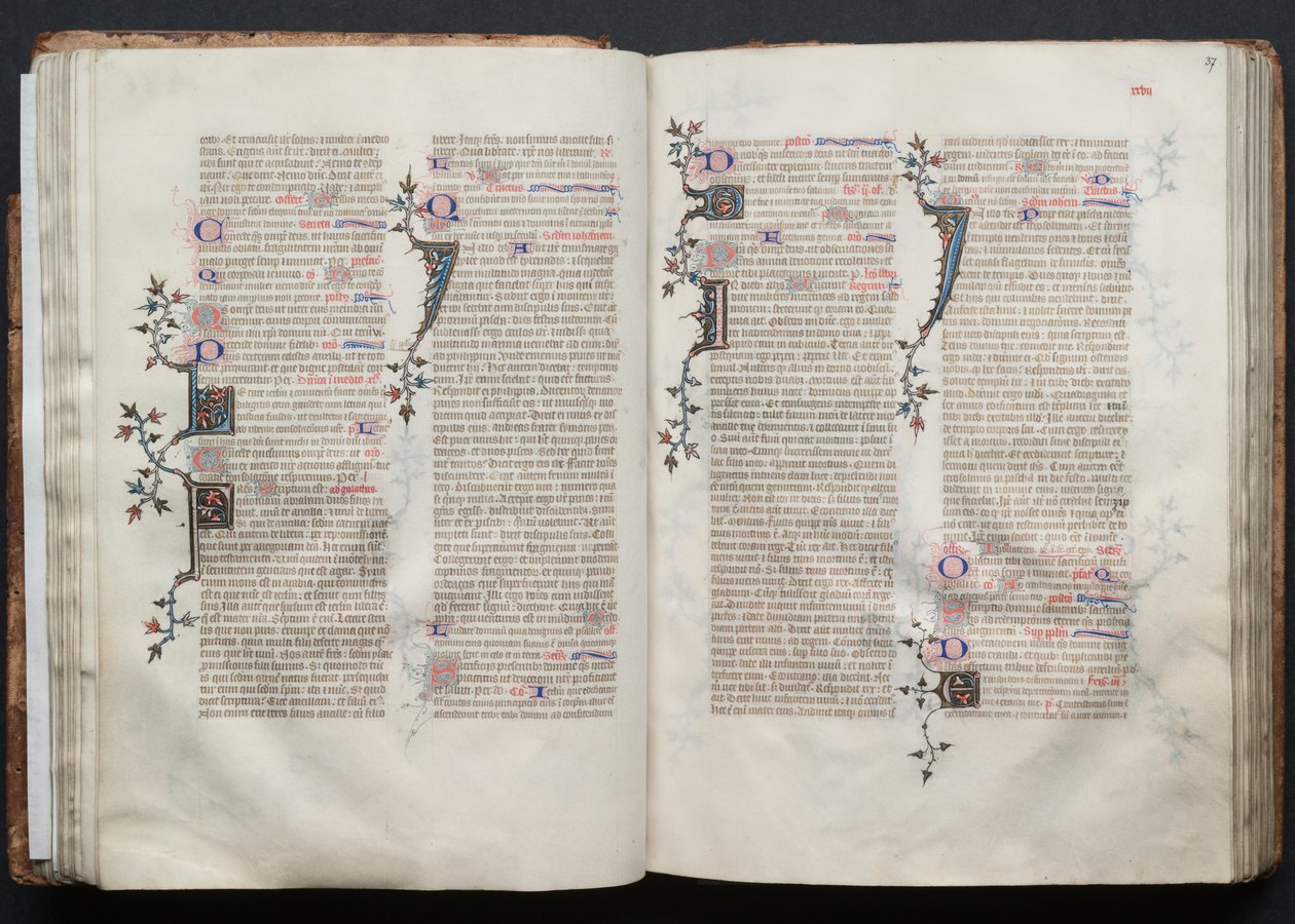 Gotha Missal: Fol. 36v, Metin, c. 1375. by Master of the Boqueteaux