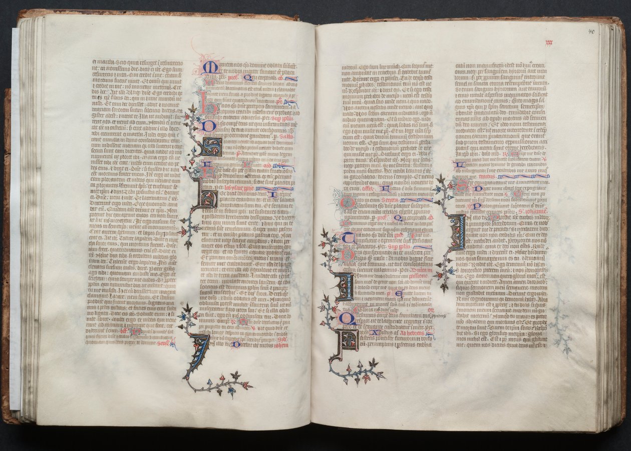 Gotha Missal: Fol. 39v, Metin, c. 1375. by Master of the Boqueteaux