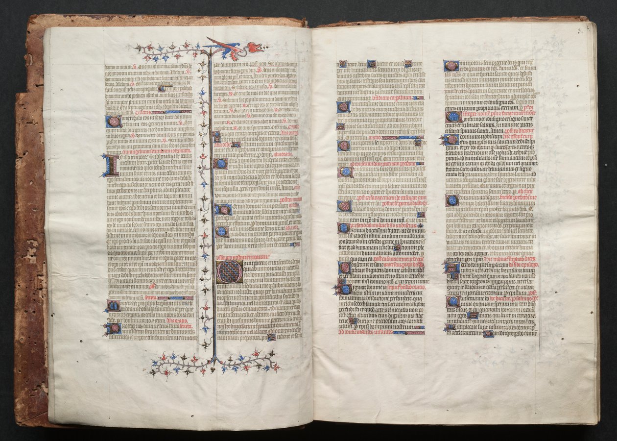 Gotha Missal: Fol. 3r, Metin, c. 1375. by Master of the Boqueteaux