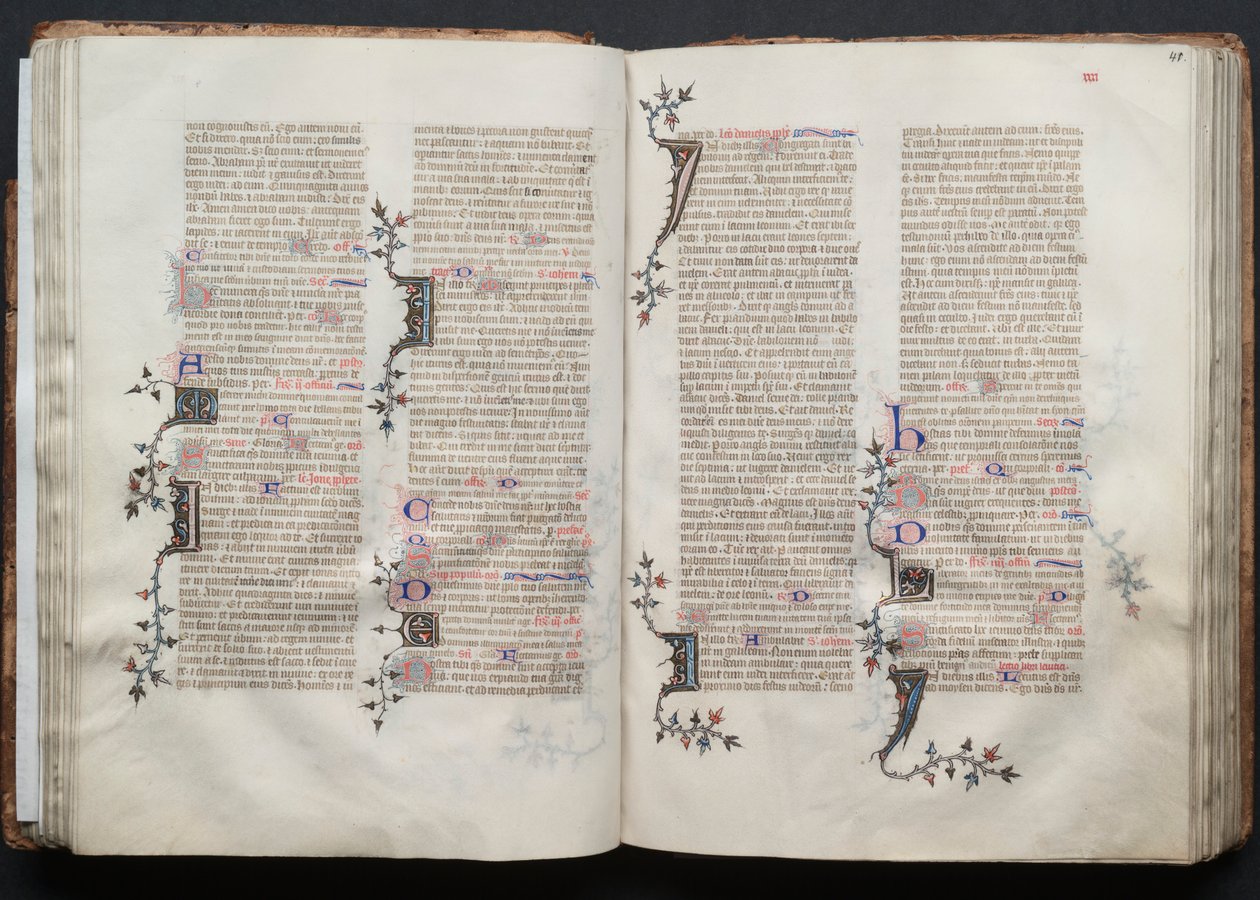 Gotha Missal: Fol. 41r, Metin, c. 1375. by Master of the Boqueteaux