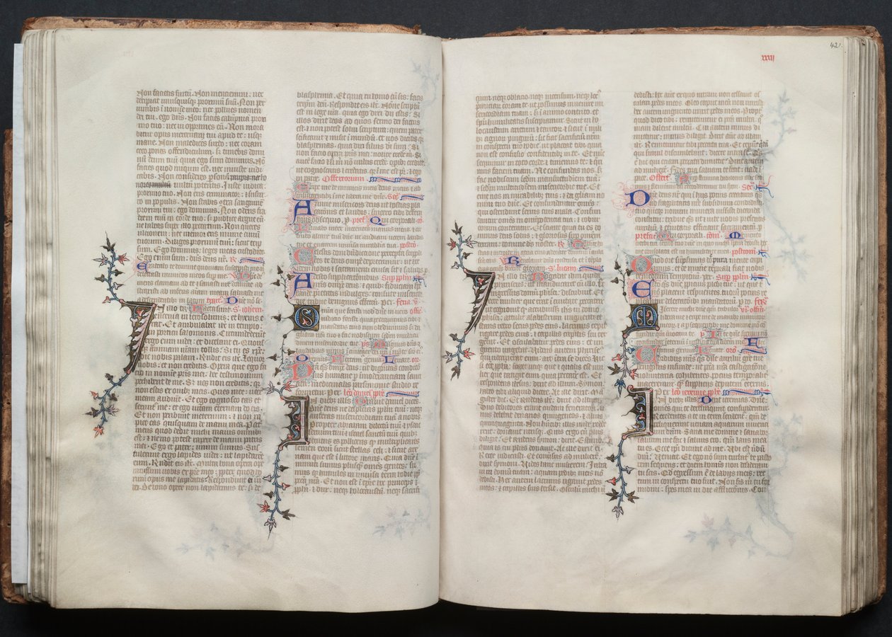 Gotha Missal: Fol. 41v, Metin, c. 1375. by Master of the Boqueteaux