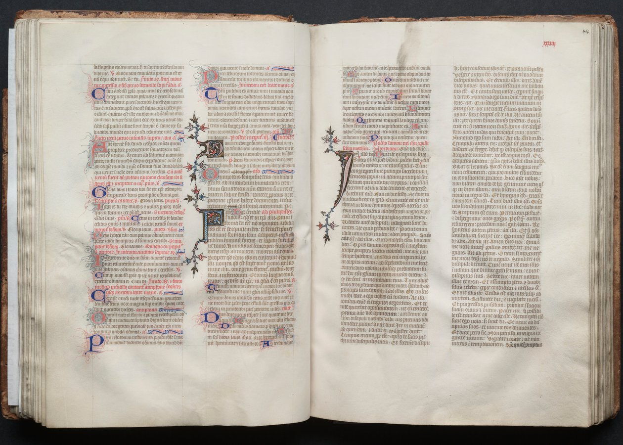 Gotha Missal: Fol. 43v, Metin, c. 1375. by Master of the Boqueteaux