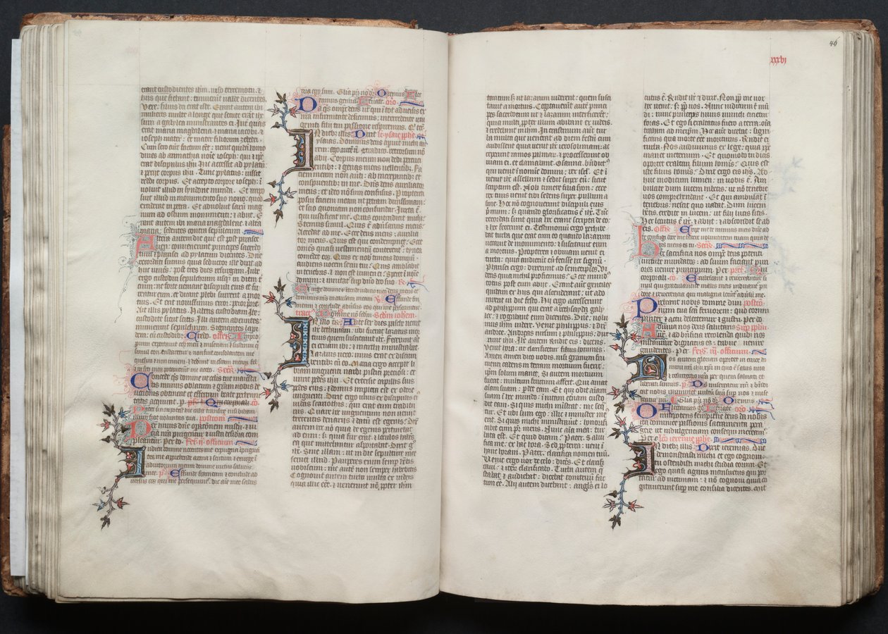 Gotha Missal: Fol. 45v, Metin, c. 1375. by Master of the Boqueteaux