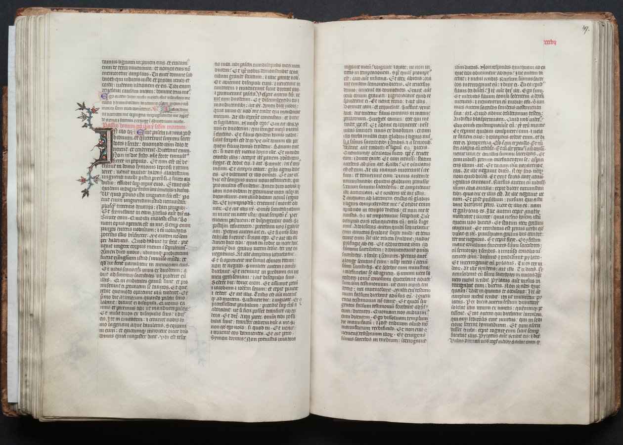 Gotha Missal: Fol. 46v, Metin, c. 1375. by Master of the Boqueteaux