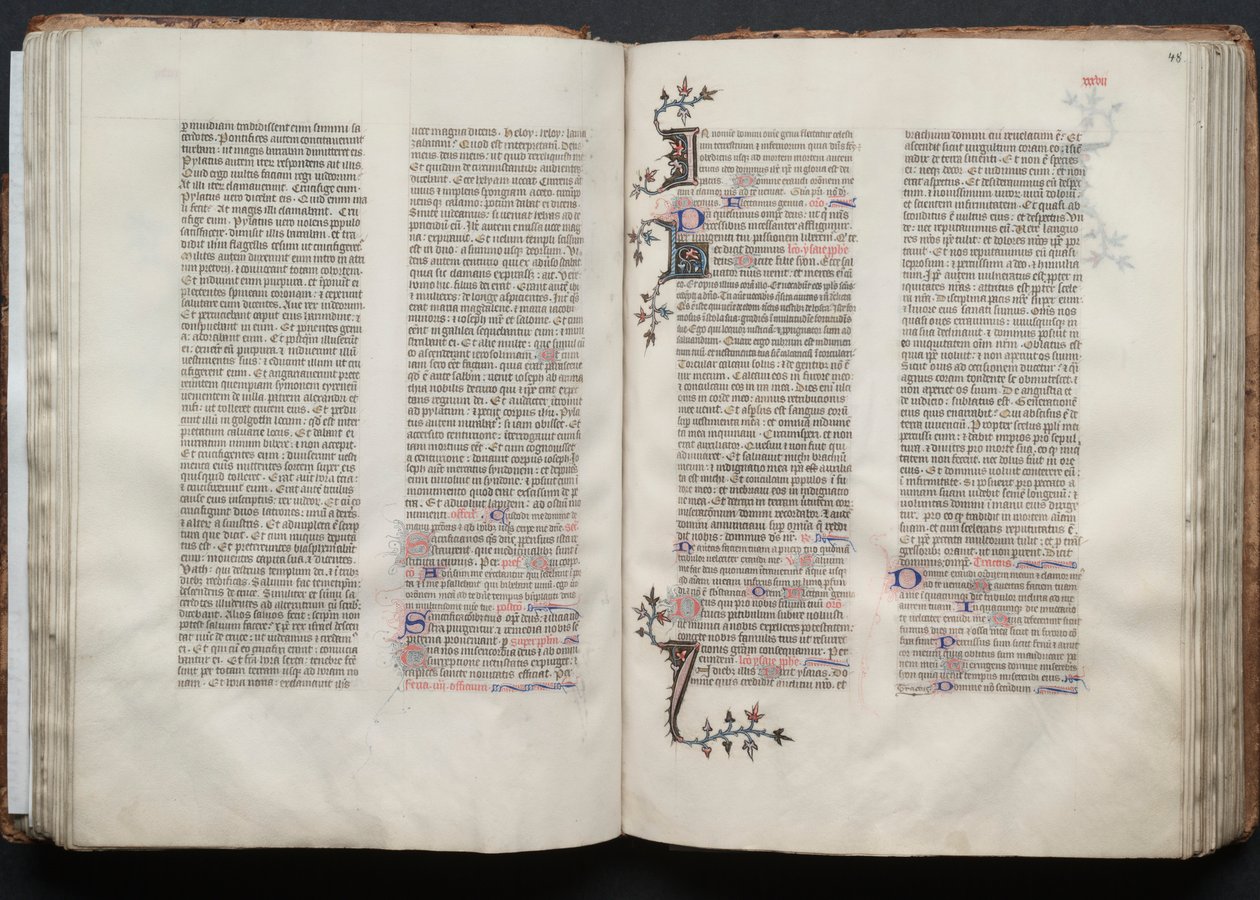 Gotha Missal: Fol. 47v, Metin, c. 1375. by Master of the Boqueteaux