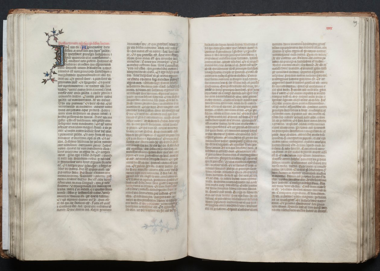 Gotha Missal: Fol. 48v, Metin, c. 1375. by Master of the Boqueteaux
