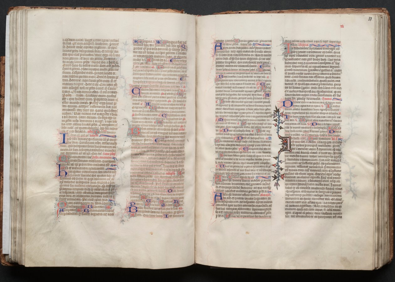 Gotha Missal: Fol. 50v, Metin, c. 1375. by Master of the Boqueteaux