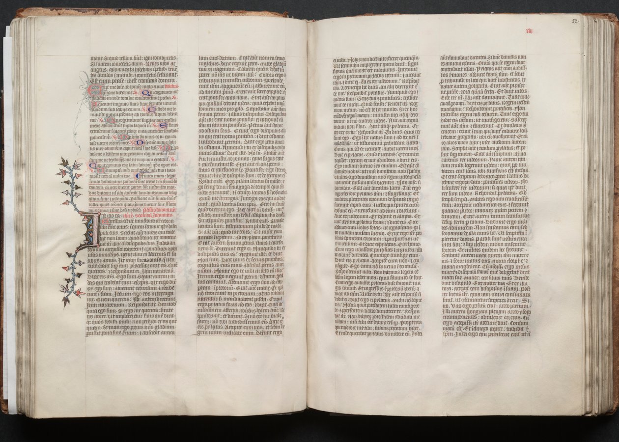 Gotha Missal: Fol. 51v, Metin, c. 1375. by Master of the Boqueteaux