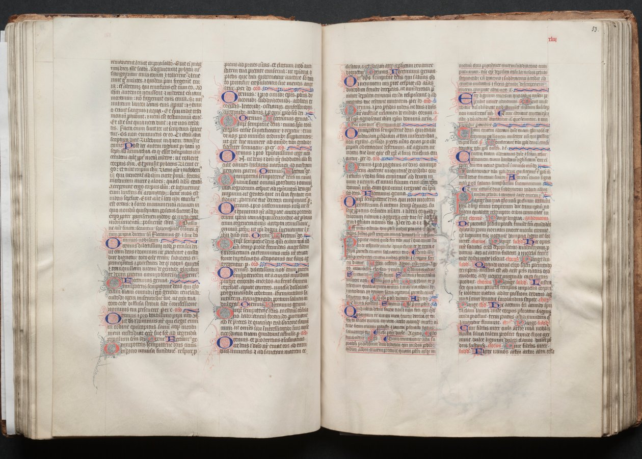 Gotha Missal: Fol. 52v, Metin, c. 1375. by Master of the Boqueteaux