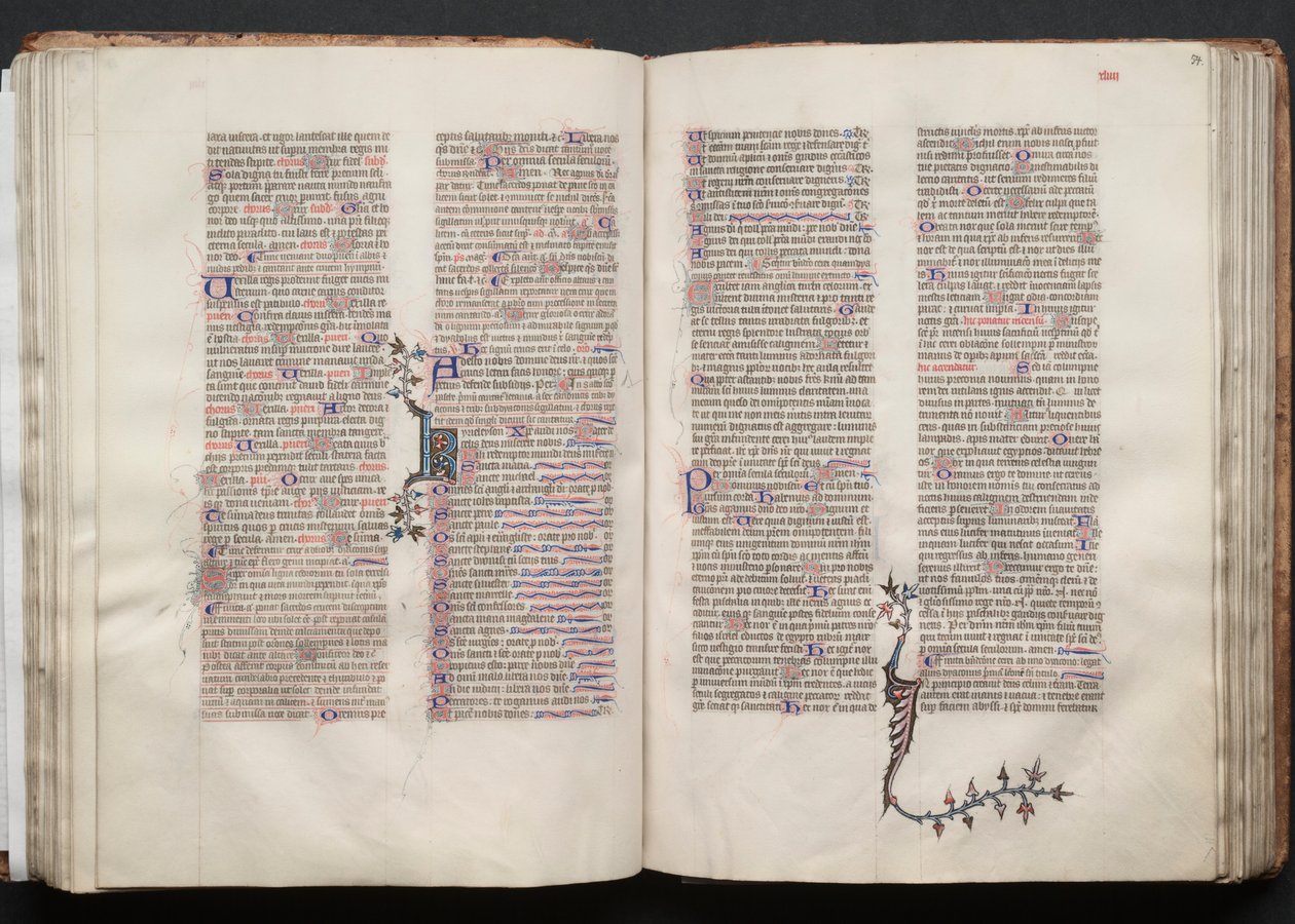 Gotha Missal: Fol. 53v, Metin, c. 1375. by Master of the Boqueteaux