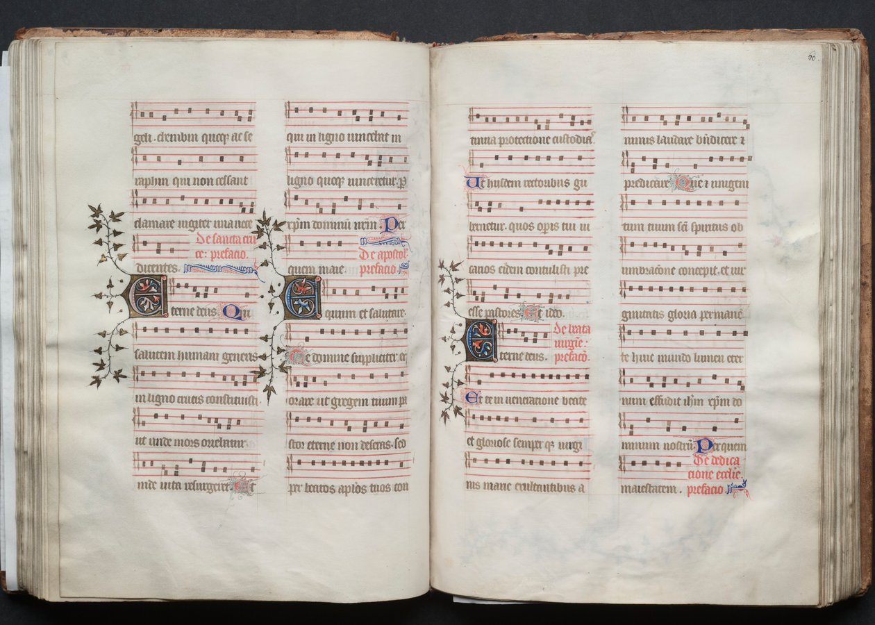 Gotha Missal: Fol. 59v, Metin, c. 1375. by Master of the Boqueteaux