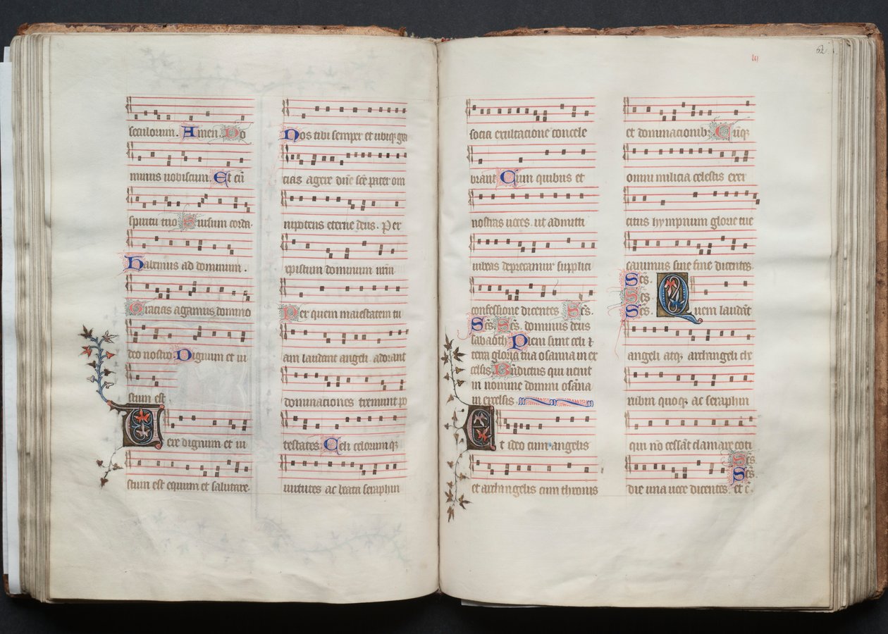 Gotha Missal: Fol. 61v, Metin, c. 1375. by Master of the Boqueteaux
